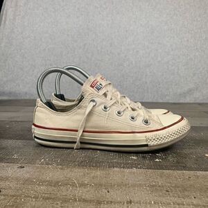 Converse Allstar Women Size 6 Low Top Canvas Sneakers White Tennis Shoes Lace Up
